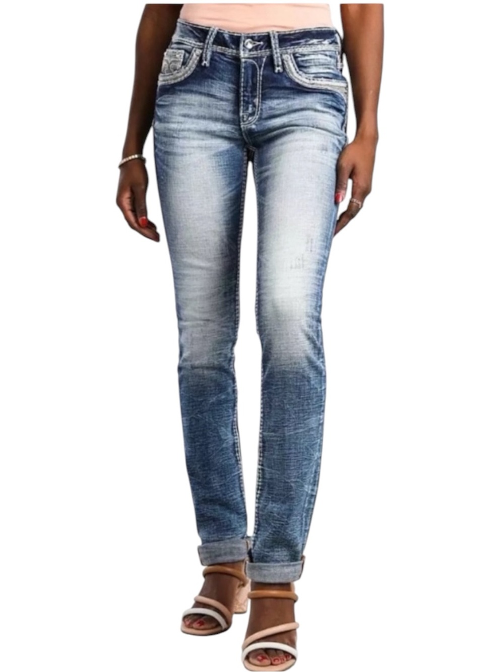 Rock Revival Crimson mid-rise jeans straight Size 29